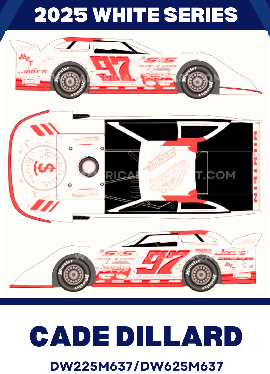 Cade Dillard 2025 ADC Dirt Late Model 1/24 Diecast