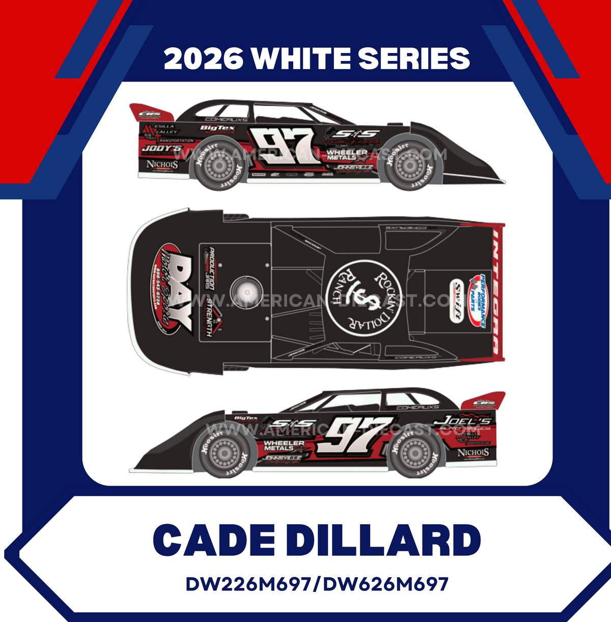 Cade Dillard 2026 ADC Dirt Late Model 1/24 Diecast