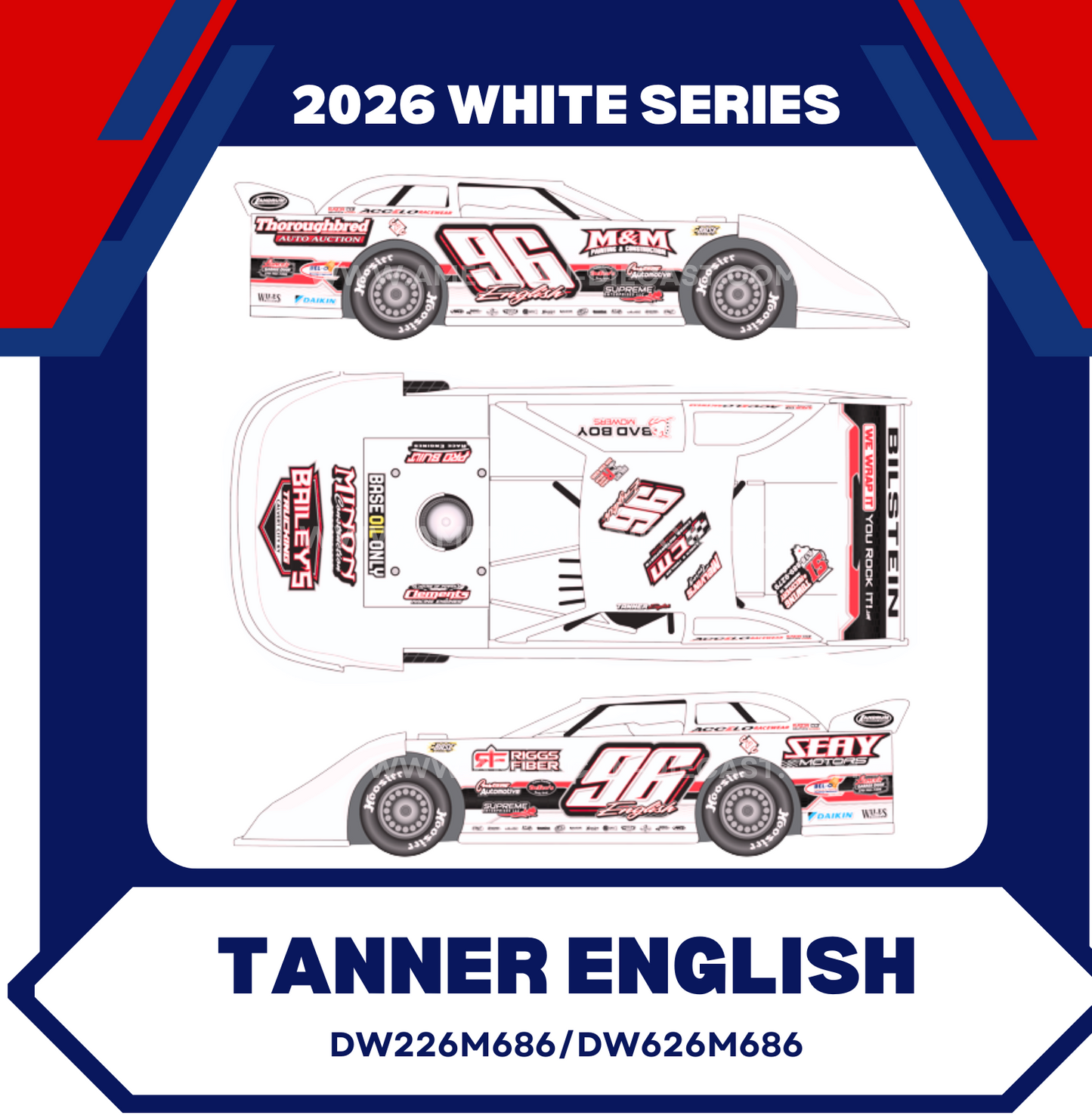 Tanner English 2026 ADC Dirt Late Model 1/64 Diecast