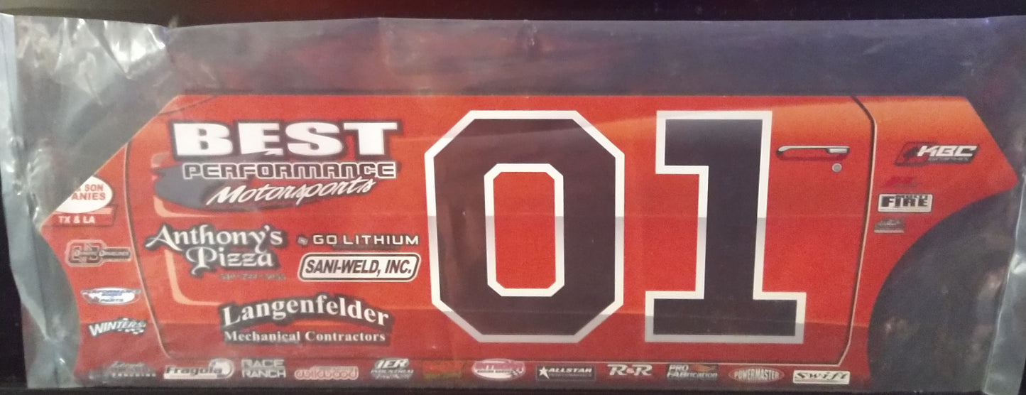 Tyler Erb 2025 Terbo Lee Late Model Dirt Car 12in Mini Door
