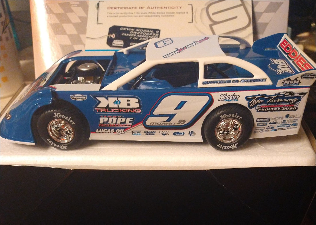 Devin Moran 1/24 Scale Dirt Late Model Diecast 2020 Cancer Awareness Car