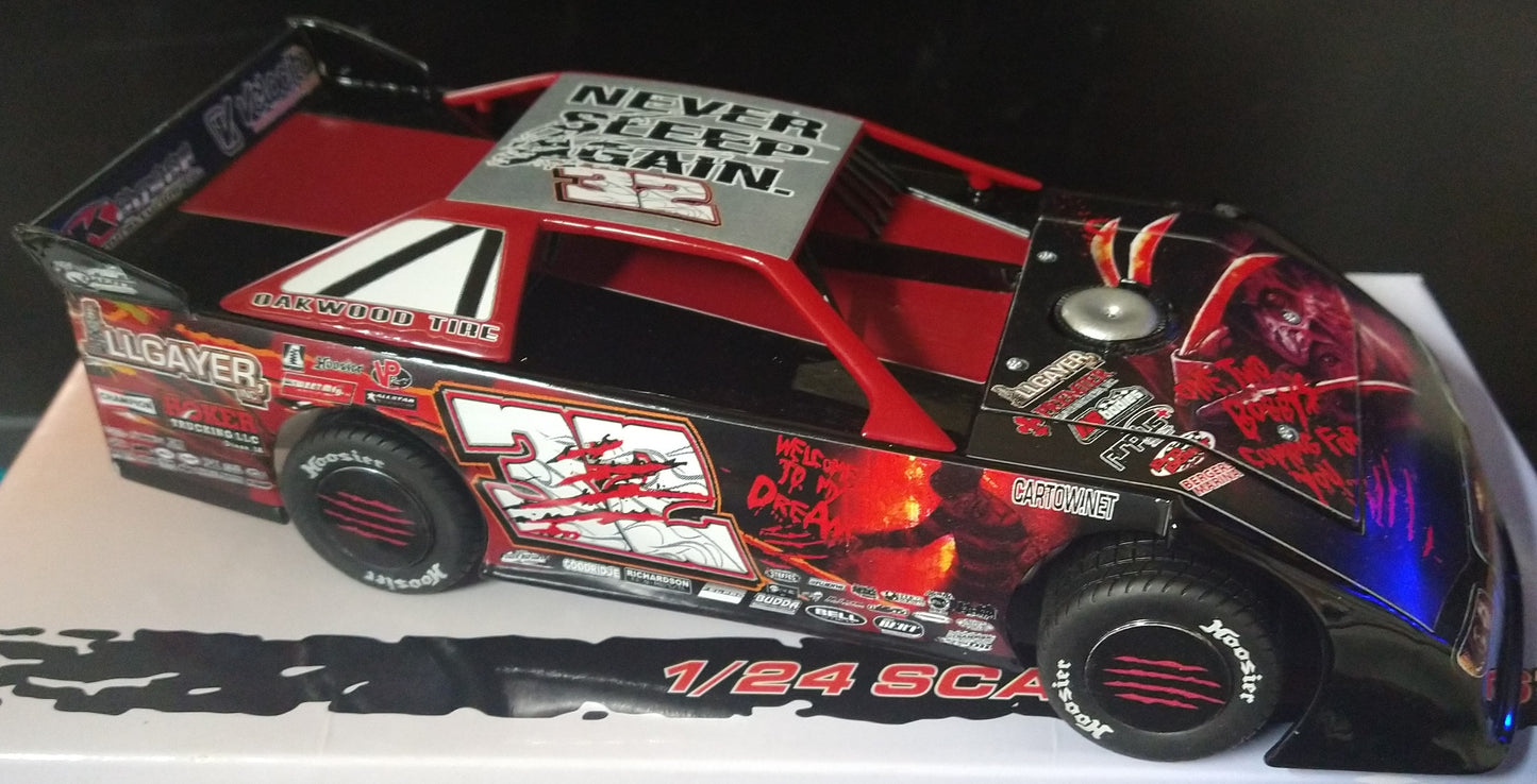 Bobby Pierce 2017 ADC Freddy Kruger Dirt Late Model 1/24 Diecast