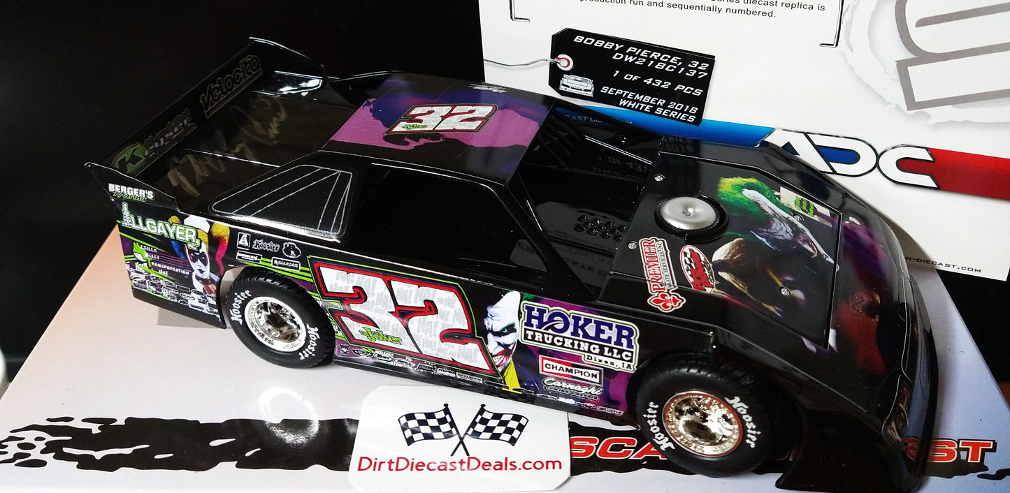 Bobby Pierce 2018 Joker ADC 1/24 Dirt Late Model Autographed