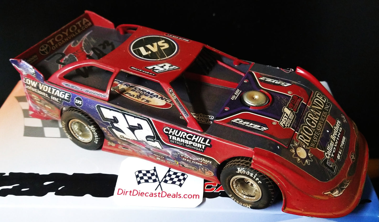 Bobby Pierce 2025 Hobson Raced Version ADC 1/24 Dirt Late Model Autographed Only 100 made