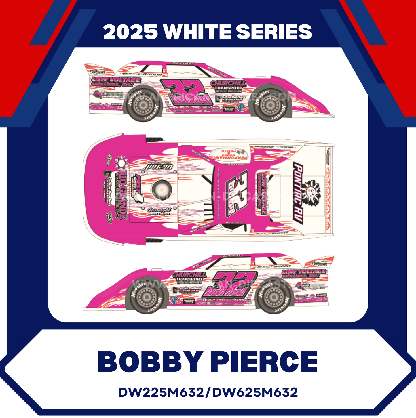 Bobby Pierce 2025 ADC World 100 Late Model Dirt 1/64 Diecast