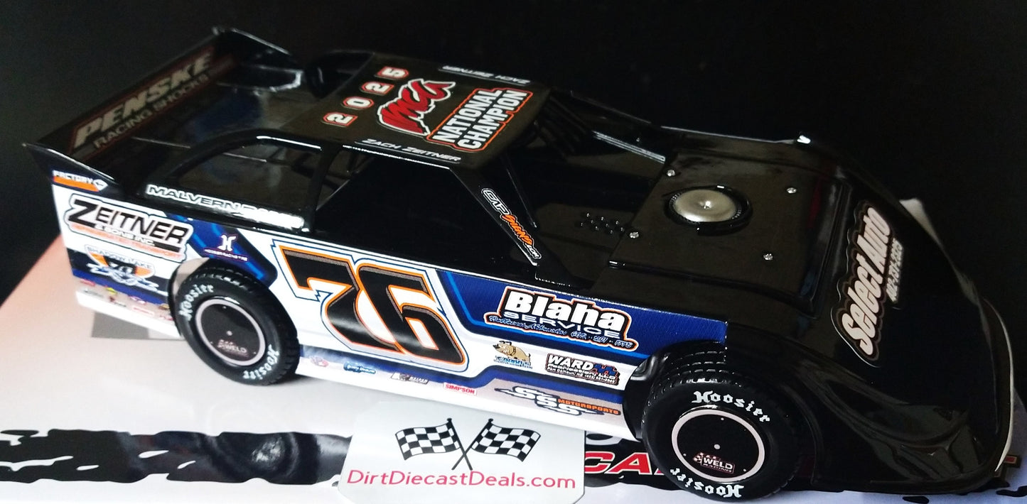 Zach Zeitner 2026 ADC 1/24 Dirt Late Model Diecast Car DW226M674