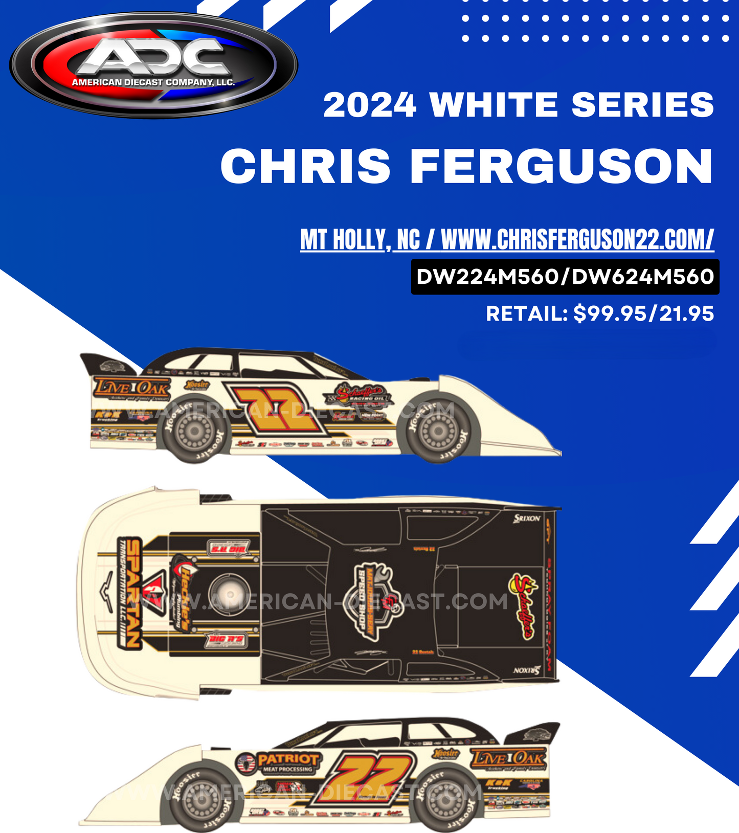 Chris Ferguson 2024 ADC Late Model Dirt Car 1/24 Diecast