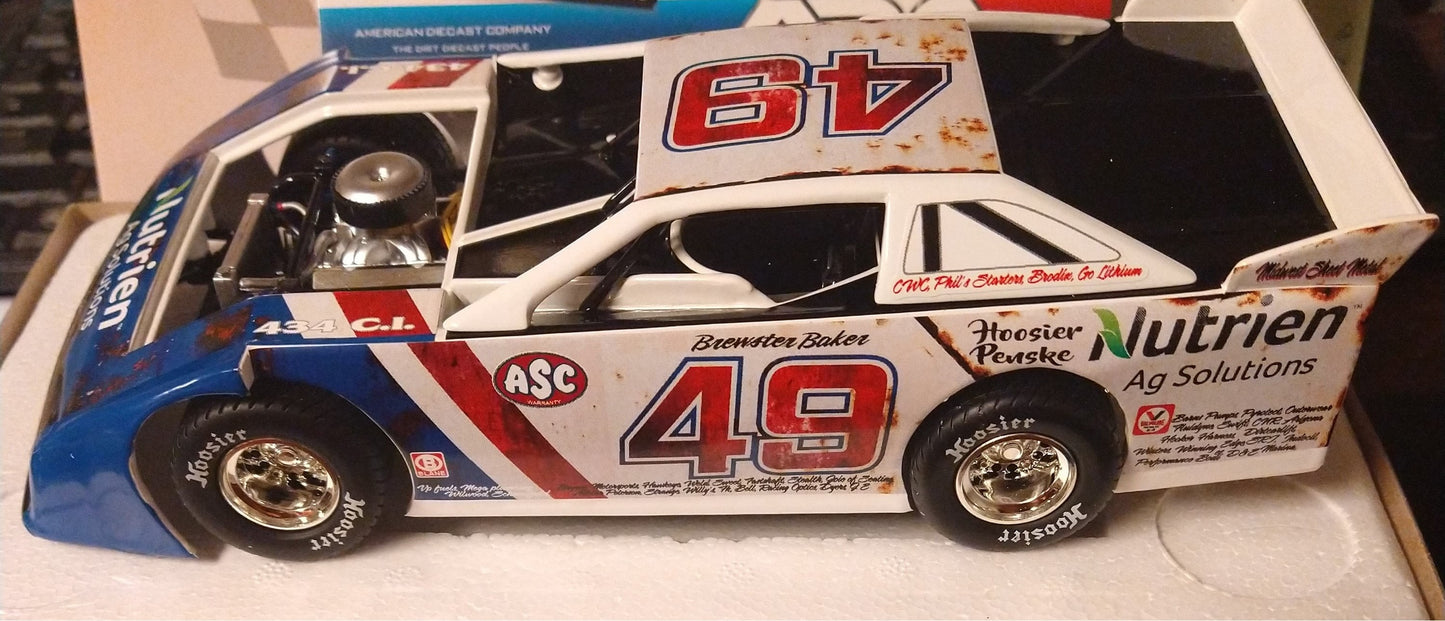Jonathan Davenport 2019 Brewster Baker ADC Dirt Late Model 1/24 Diecast