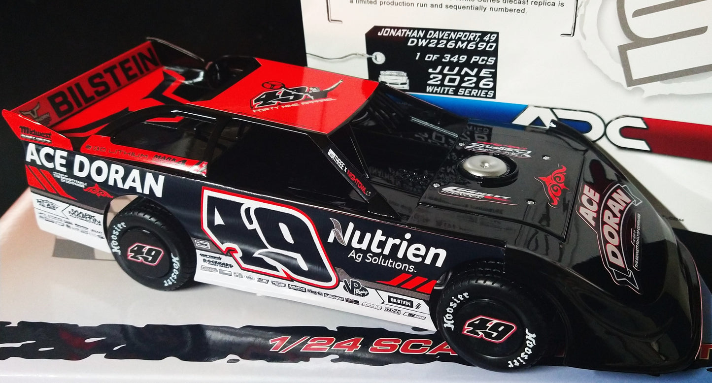 Jonathan Davenport 2026 ADC Late Model Dirt 1/24 Scale Diecast DW226M690