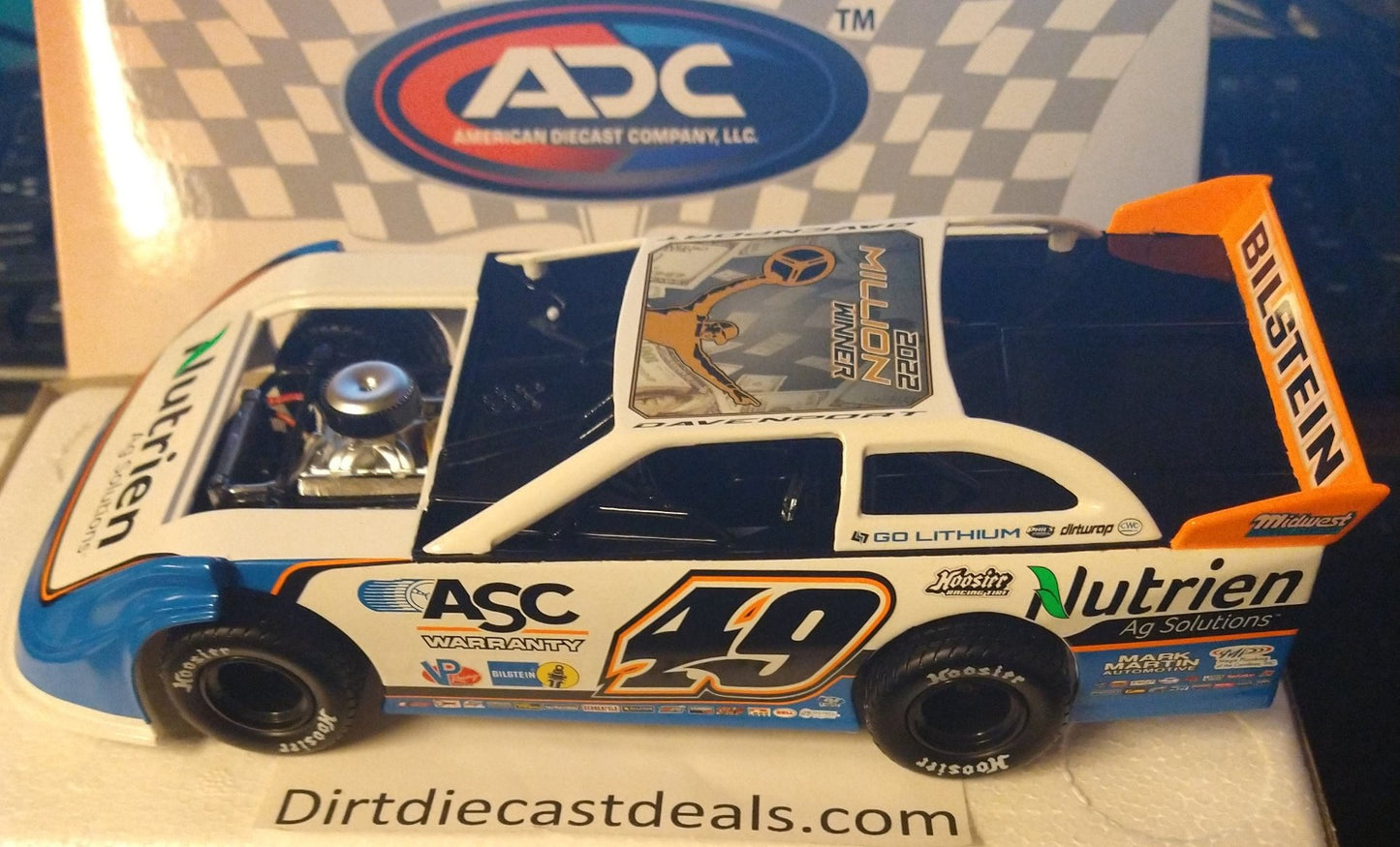 Johnathan Davenport 2022 Eldora Million Winner ADC 1/24 Late Model Diecast