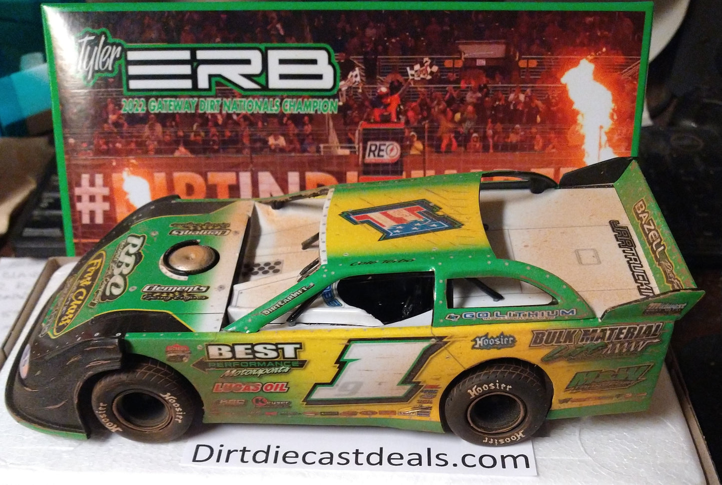 Tyler Erb 2022 Dome Win Hobson Custom Raced Version 1/24 Late Model Dirt Car