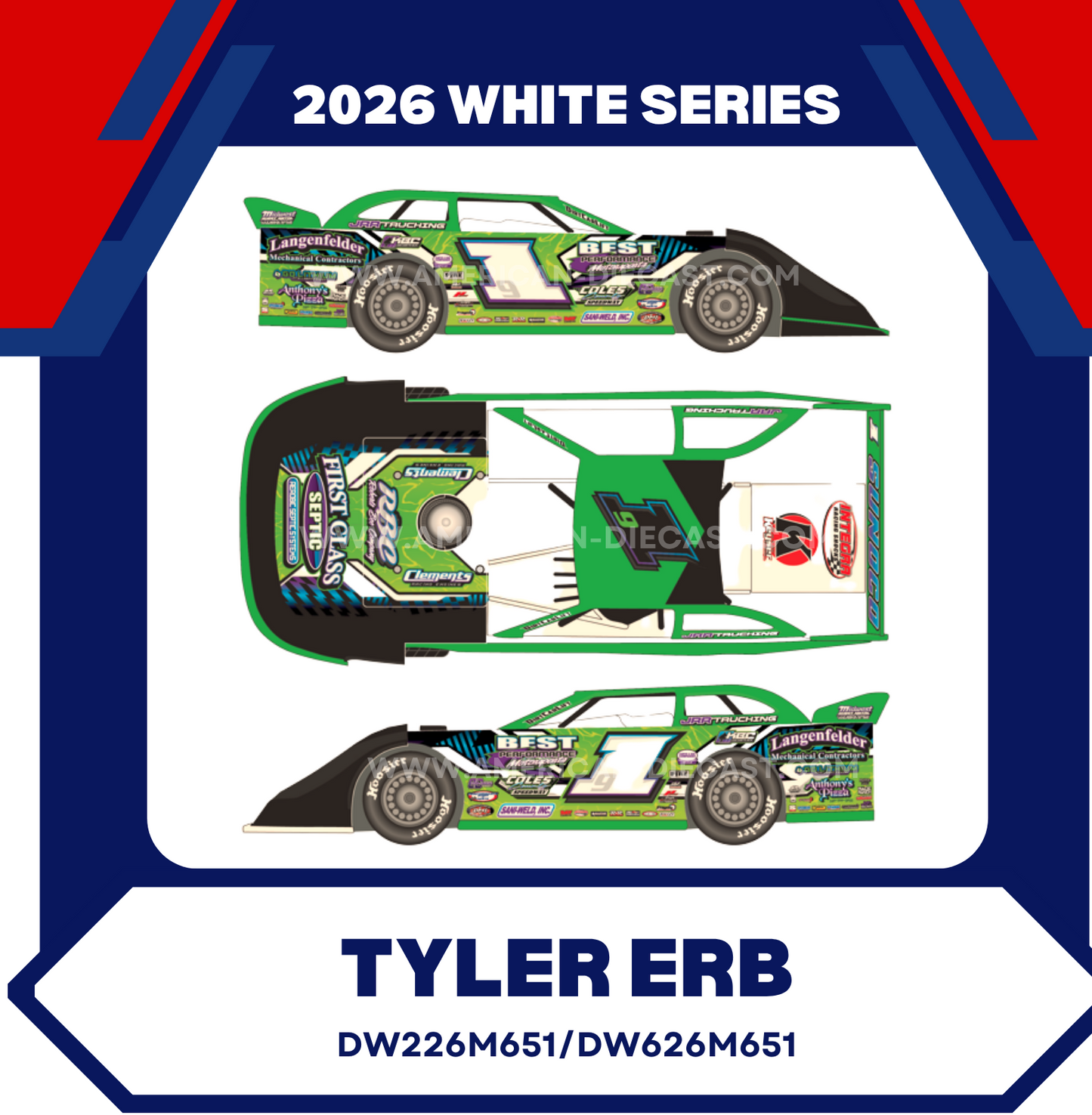 Tyler Erb 2026 ADC Dirt Late Model 1/64 Diecast