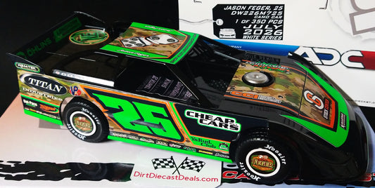 Jason Feger 2026 ADC 1/24 Dirt Late Model Diecast PDC Car DW226M725
