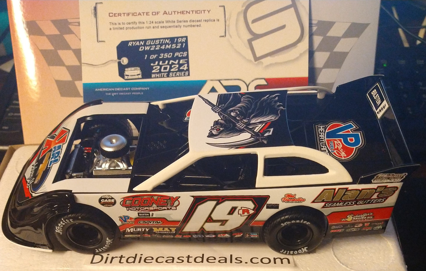 Ryan Gustin 2024 ADC Late Model Dirt Car 1/24 Diecast