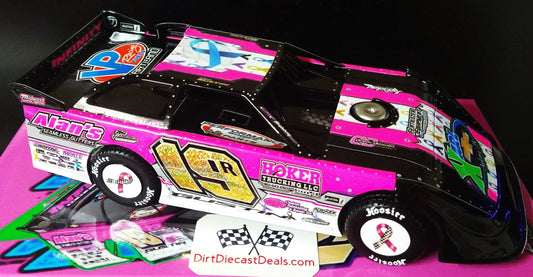 Ryan Gustin 2025 Hobson Custom Cancer Awareness Dirt Late Model 1/24 Diecast #5 of 80 Made