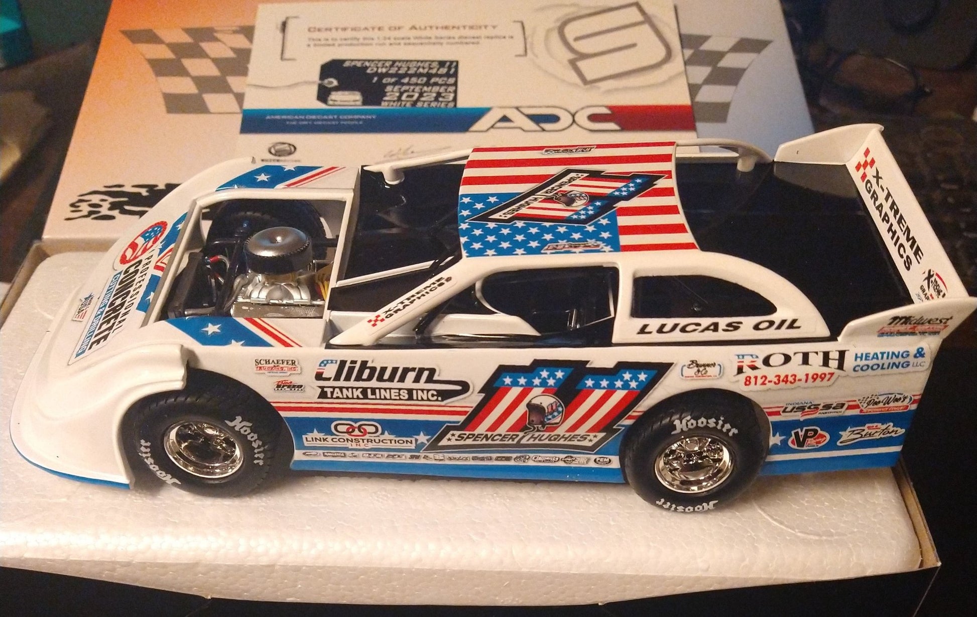 Spencer Hughes 2023 World 100 ADC Late Model Dirt Diecast 1/24