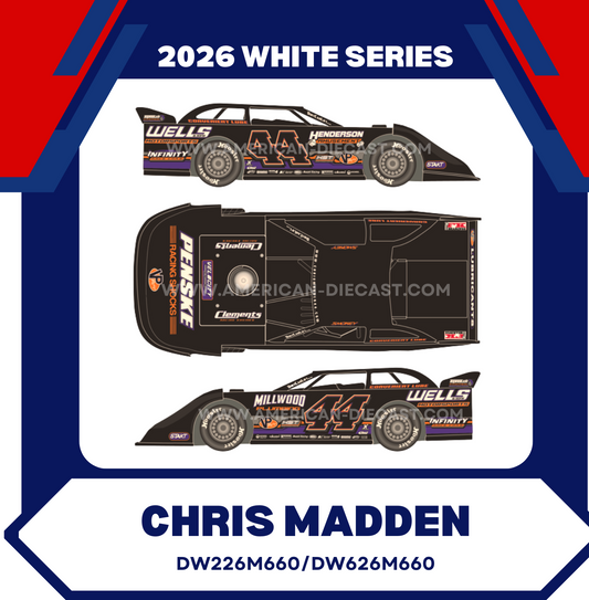 Chris Madden 2026 ADC Dirt Late Model 1/64 Diecast Car DW626M660