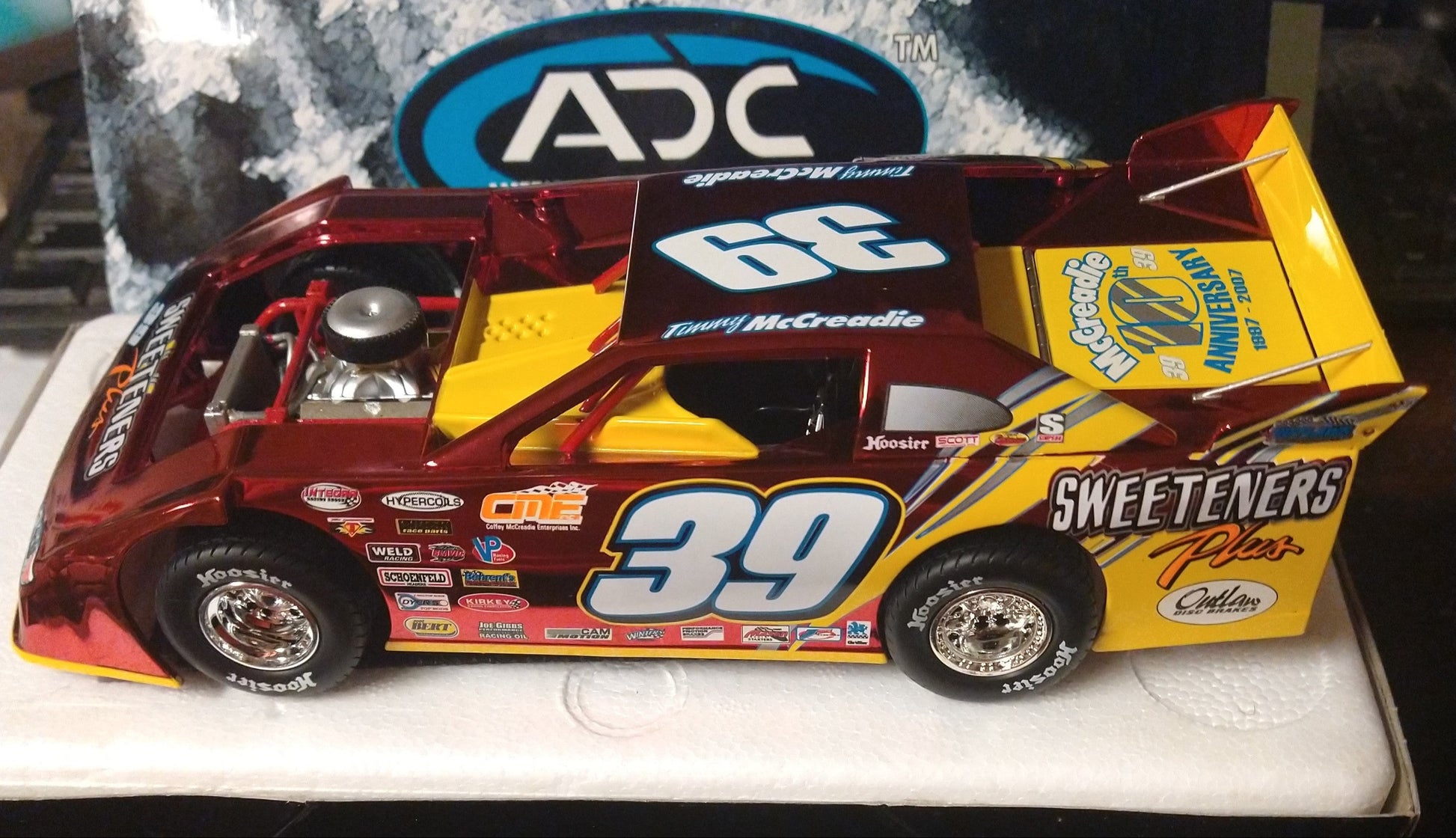 Tim Mccreadie 1/24 ADC 2007 Chrome Late Model Dirt Car Diecast