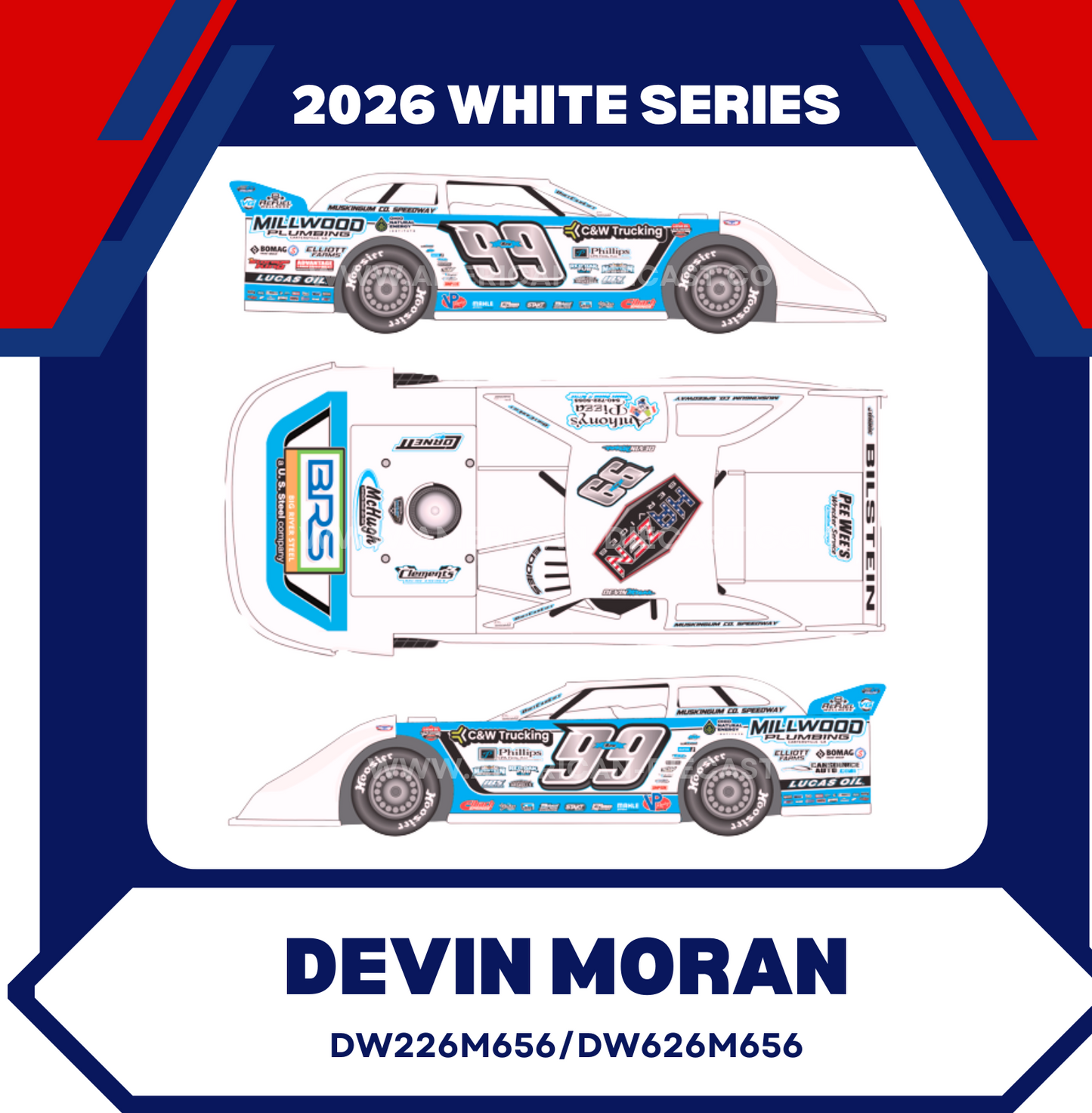 Devin Moran 2026 ADC Dirt Late Model 1/64 Diecast Car DW626M656