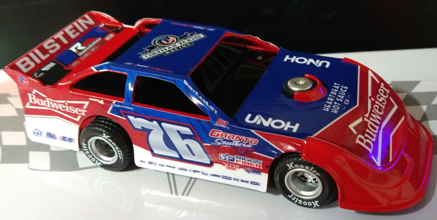 Brandon Overton ADC 2025 Bud Dome Dirt Late Model 1/32 Pull Back Car