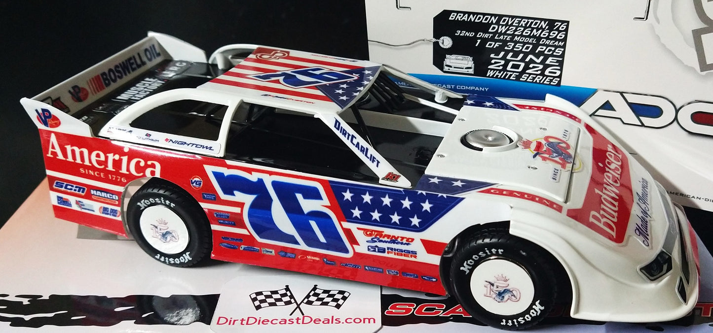 Brandon Overton 2026 ADC Dirt Late Model 1/24 Diecast DW226M696
