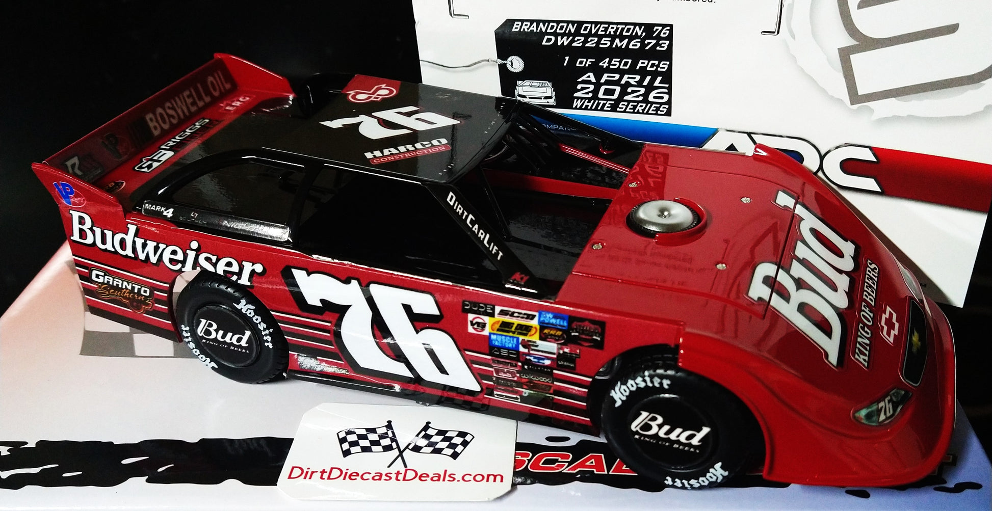 Brandon Overton 2026 ADC Dirt Late Model 1/24 Diecast Car DW226M673
