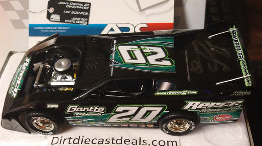 Jimmy Owens 2011 ADC Late Model Dirt Car 1/24 Diecast Autographed