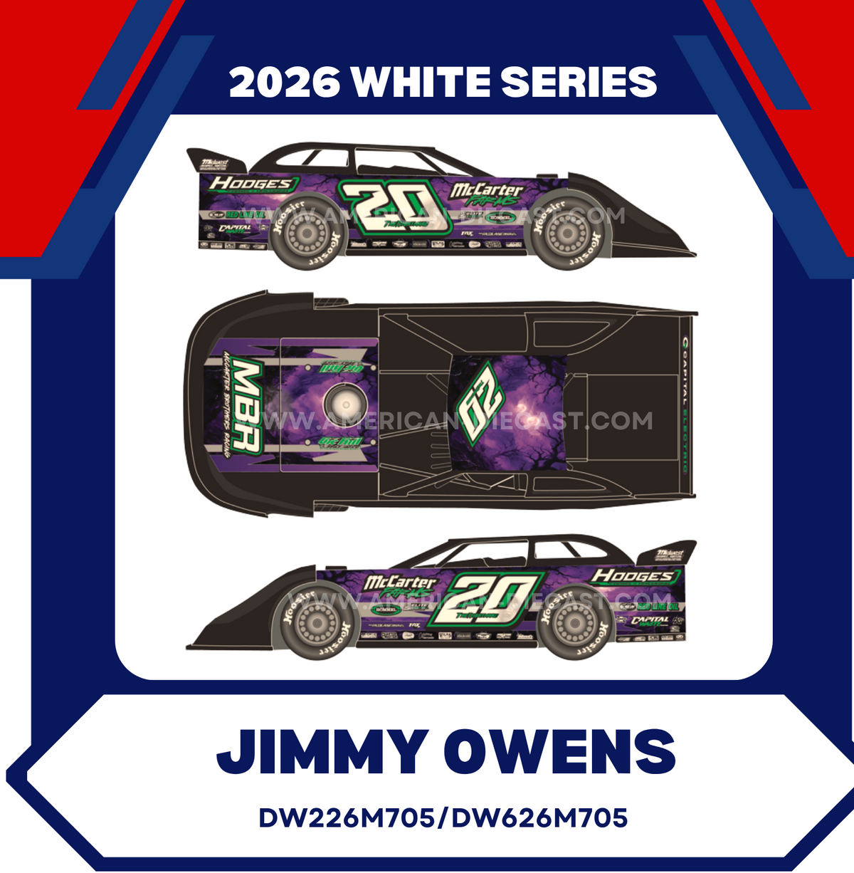 Jimmy Owens 2026 ADC Dirt Late Model 1/24 Diecast 