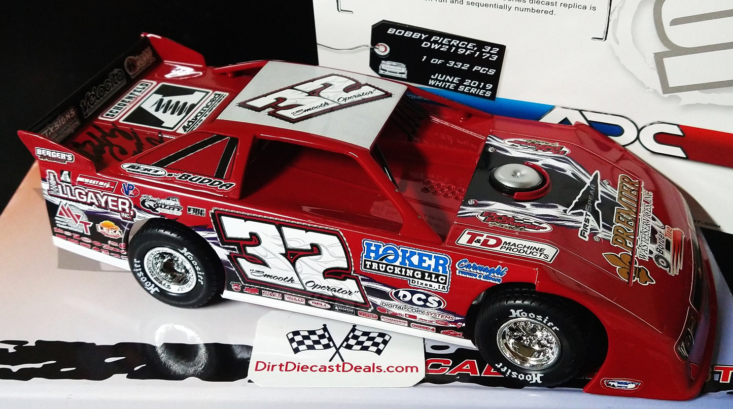 Bobby Pierce 2019 ADC 1/24 Dirt Late Model Autographed