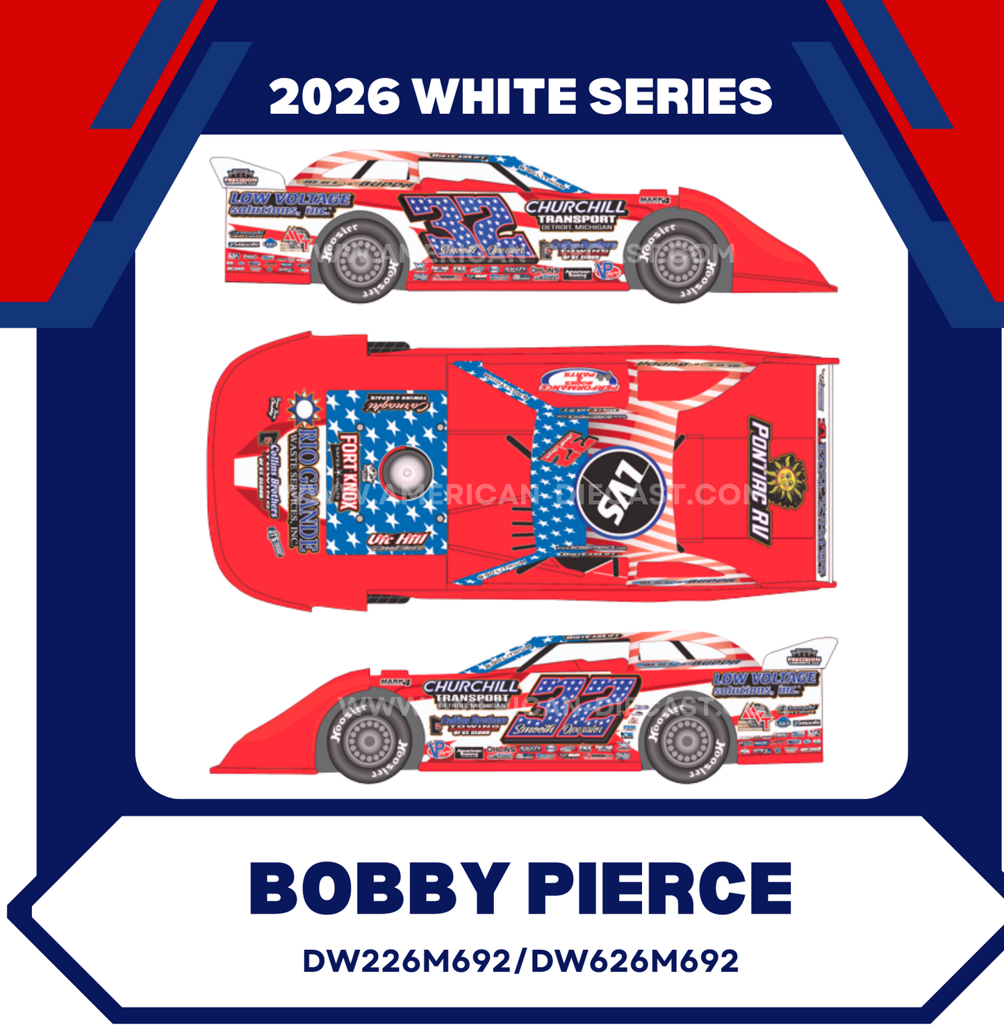 Bobby Pierce 2026 Dream ADC Dirt Late Model 1/64 Diecast