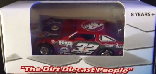 Bobby Pierce 2023 Cancer Ribbon ADC Late Model Dirt Car 1/64 Diecast DW623M467