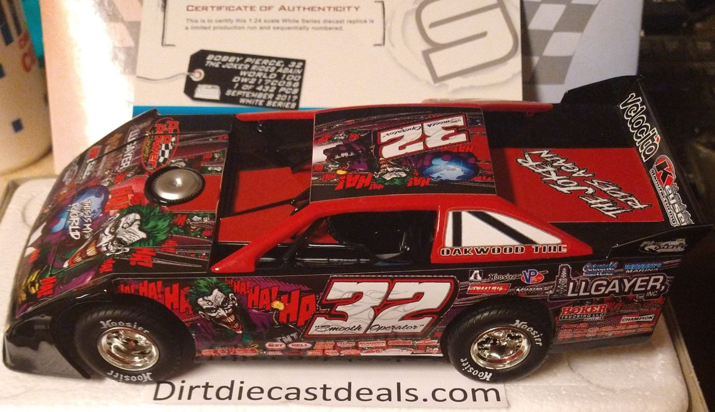 Bobby Pierce 2017 Joker Rides Again ADC 1/24 Late Model Diecast