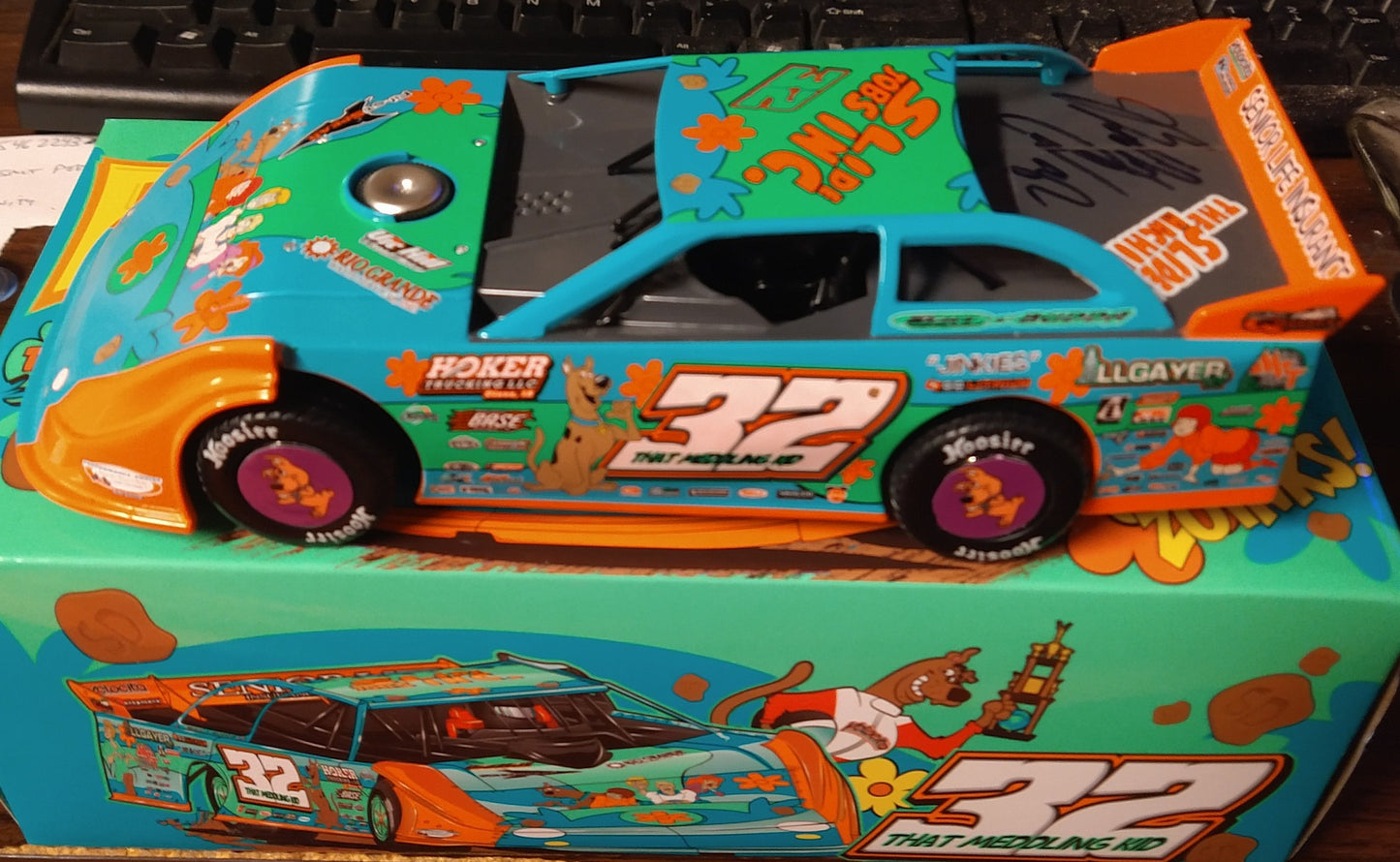 Bobby Pierce 2021 ADC Late Model Dirt Car 1/24 Scooby Doo Diecast #65 Autographed