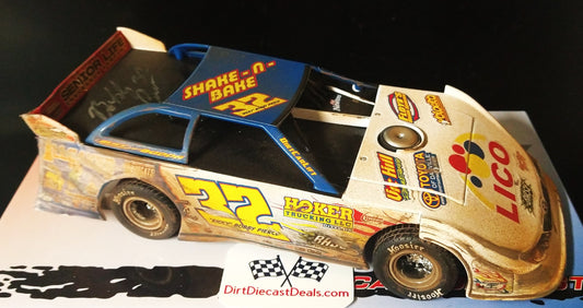 Bobby Pierce 2022 Shake N Bake Raced Version Dirt Late Model Only 120 made Autographed
