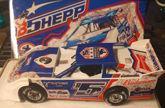 Brandon Sheppard Dome White Deck Hobson 1/24 Custom Dirt Late Model Only 50 Made