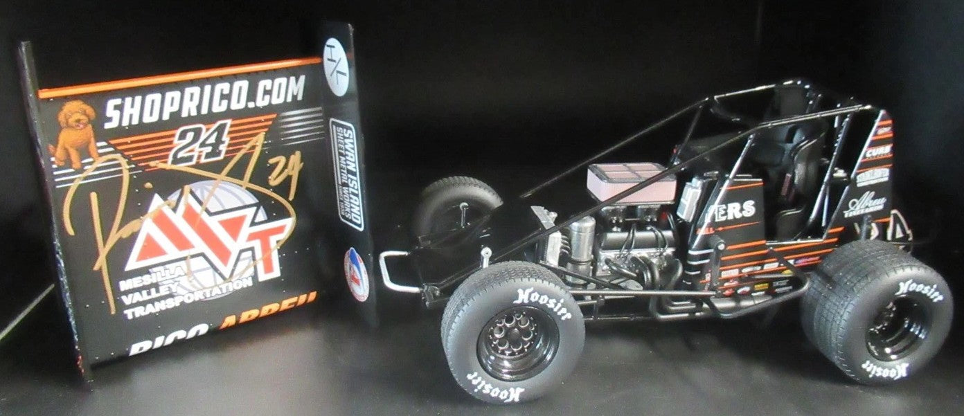 RICO ABREU WHISKEY MYERS AUTOGRAPHED TEXAS HOTROD 1:18 ACME SPRINT CAR