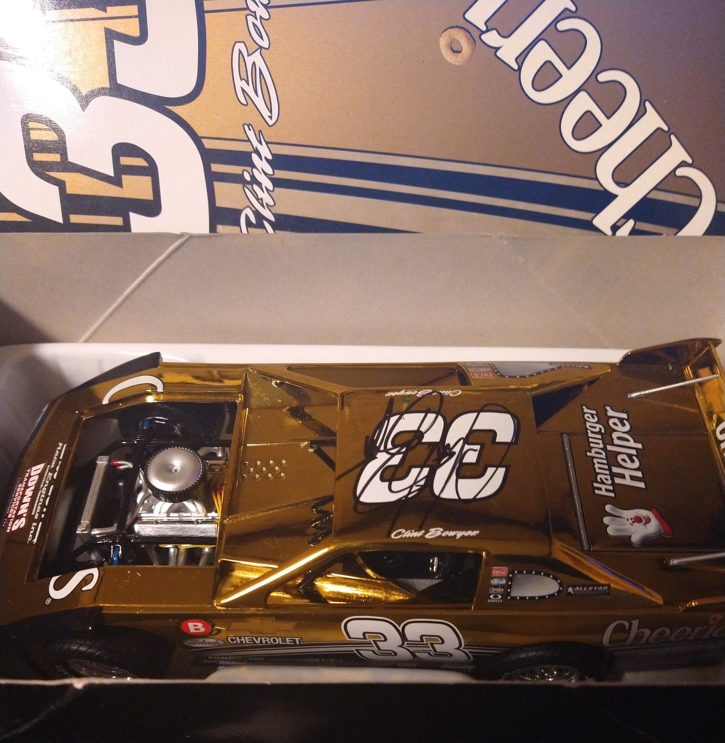 Clint Bowyer 2005 ADC Late Model Dirt Car 1/24 Chrome Diecast Autographed